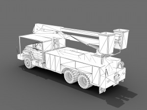 utility bucket truck - low poly 3D Модель