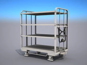 carrinho de transporte - low poly Modelo 3D