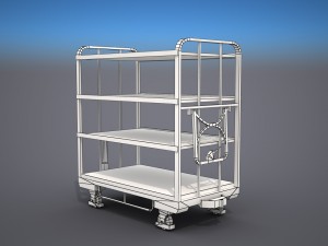 transport cart - low poly 3D Модель