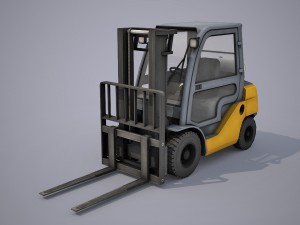 forklift - low poly 3D 모델