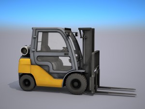 forklift - low poly 3D 모델