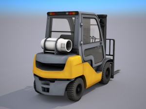 forklift - low poly 3D 모델