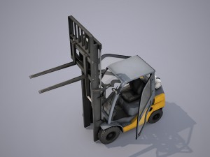 forklift - low poly 3D 모델