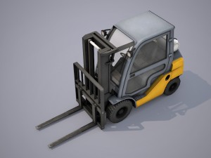 forklift - low poly 3D 모델