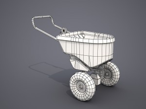 lawn spreader - low poly 3D 모델