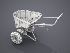 lawn spreader - low poly 3D 모델
