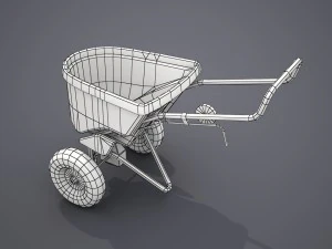 lawn spreader - low poly 3D Model