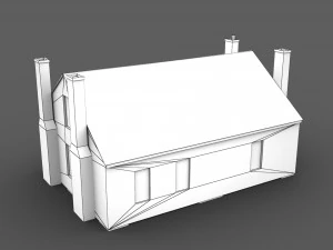 wooden house building 3D Model