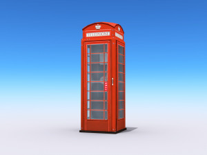 british phone booth 3D Model