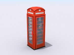 british phone booth 3D 模型