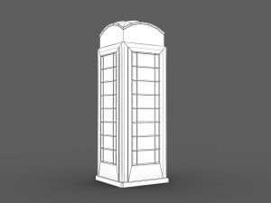 british phone booth 3D 模型