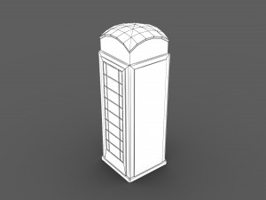 british phone booth 3D 模型