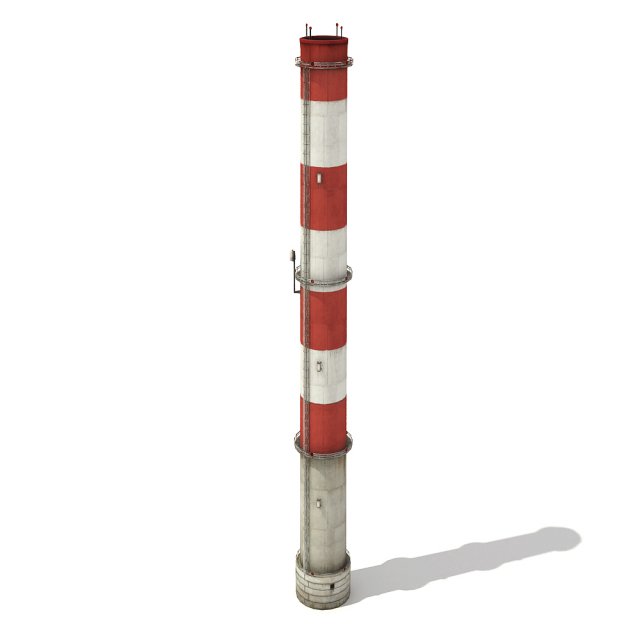 big tall chimney 3D Модель .c4d .max .obj .3ds .fbx .stl .blend 