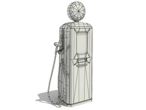 vintage gas pump 3D Model