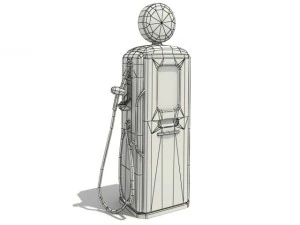 vintage gas pump 3D Model
