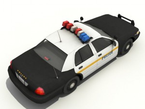 police car Model 3D