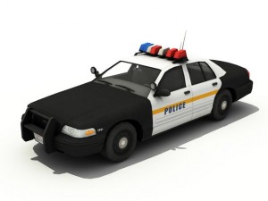 police car Model 3D