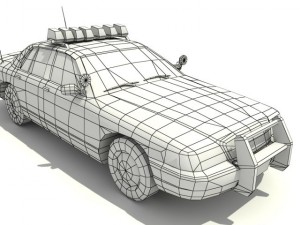 police car Model 3D
