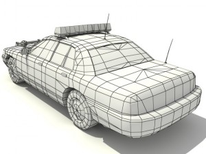 police car Model 3D