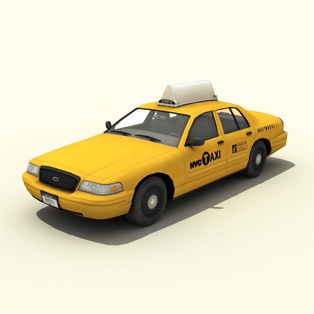 new york taxi 3D Model .c4d .max .obj .3ds .fbx .stl .blend 