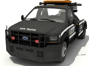 nypd tow truck Modelo 3D