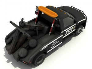 nypd tow truck Modelo 3D