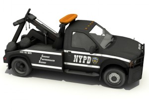 nypd tow truck Modelo 3D
