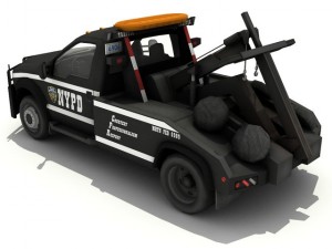 nypd tow truck Modelo 3D