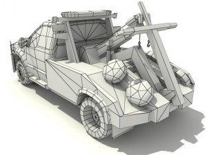 nypd tow truck Modelo 3D