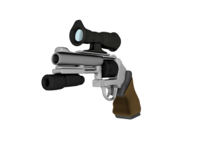 futurstic revolver Model 3D