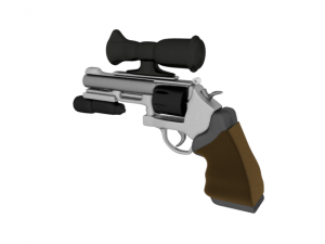 futurstic revolver 3D Model