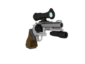 futurstic revolver 3D Model