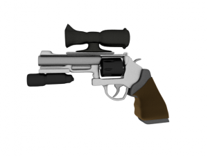 futurstic revolver 3D Model