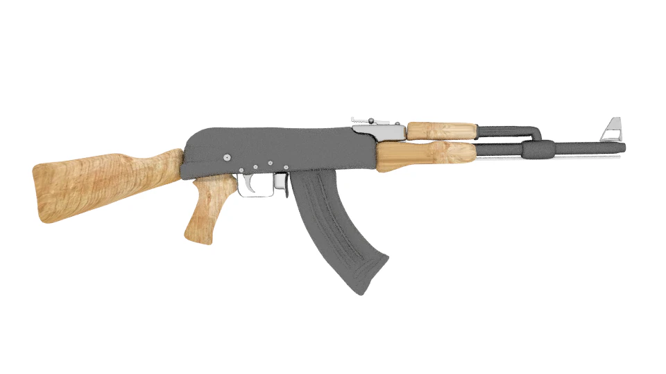 ak 47 3D Model .c4d .max .obj .3ds .fbx .stl .blend 