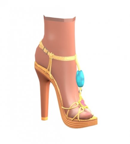 33sandle1 non rigged Model 3D .c4d .max .obj .3ds .fbx .stl .blend 