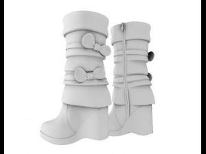33 wedge boot 2 3D Model