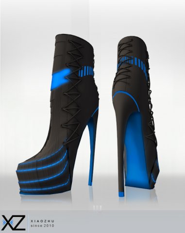 e boot Model 3D .c4d .max .obj .3ds .fbx .stl .blend 