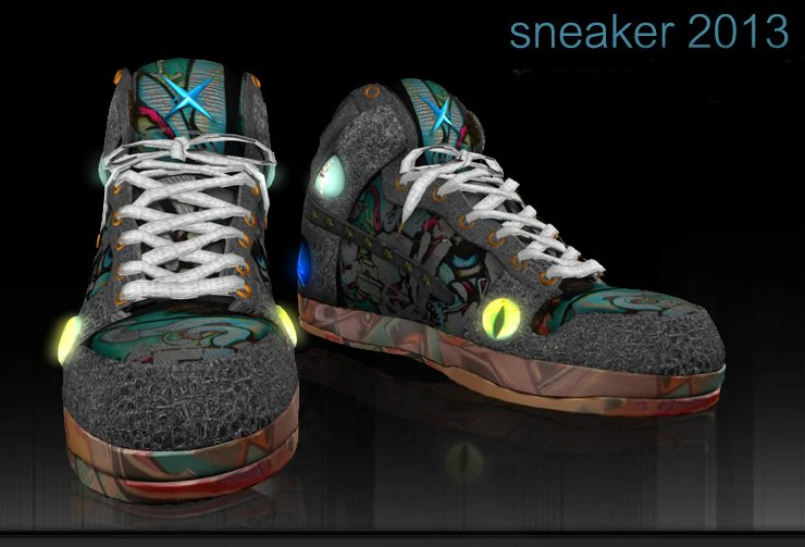 sneaker 3D Model .c4d .max .obj .3ds .fbx .stl .blend 