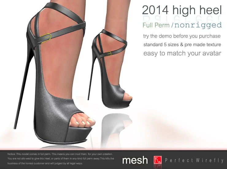 2014 high heel 3D Model .c4d .max .obj .3ds .fbx .stl .blend 