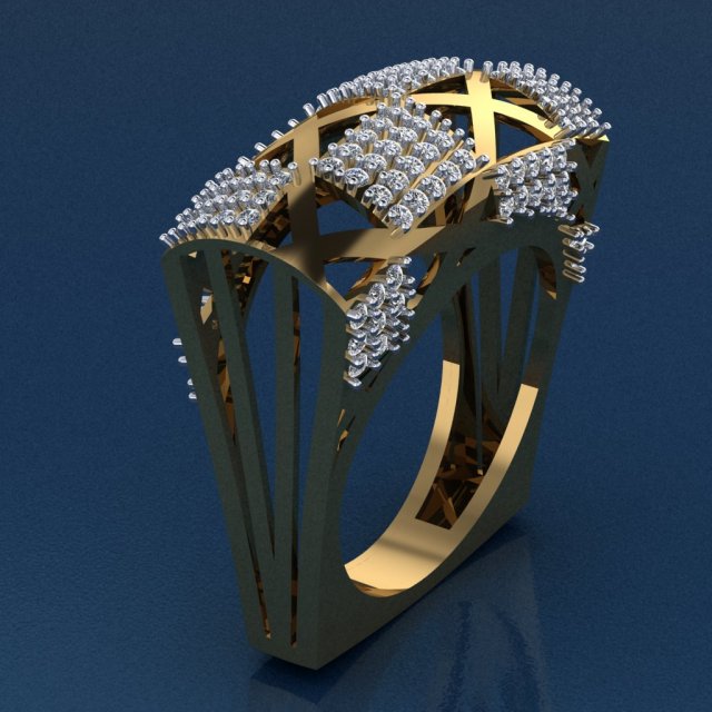 gold ring 3D Print Model .c4d .max .obj .3ds .fbx .stl .blend 