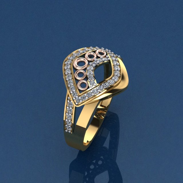 gold ring 3D Print Model .c4d .max .obj .3ds .fbx .stl .blend 