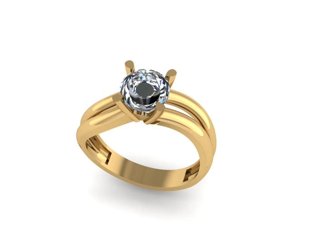 gold ring 3D Print Model .c4d .max .obj .3ds .fbx .stl .blend 