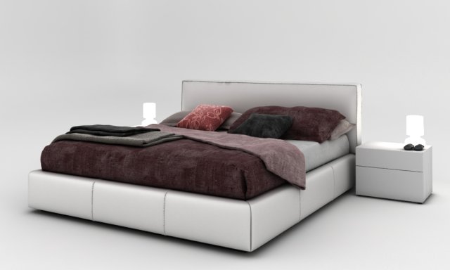 bed modern Model 3D .c4d .max .obj .3ds .fbx .stl .blend 