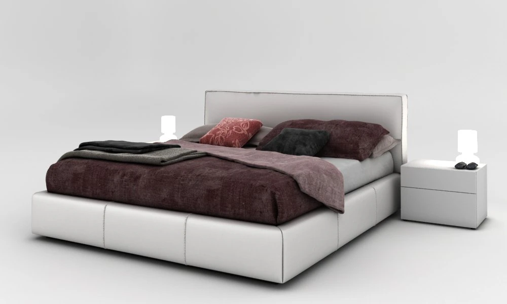 bed modern 3D Model .c4d .max .obj .3ds .fbx .stl .blend 