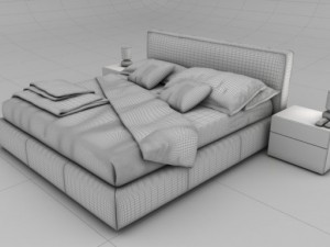 bed modern Model 3D