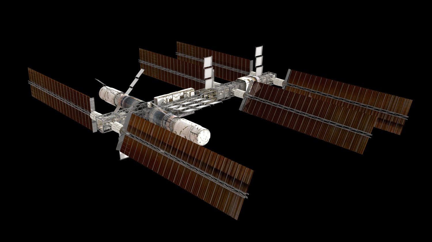 Space Station 3d Model In Real Spacecraft 3dexport