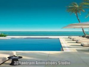 swimming pool exterior modeling Modelo 3D