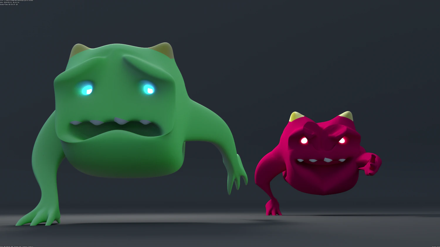 little green monster 3D Model .c4d .max .obj .3ds .fbx .stl .blend 