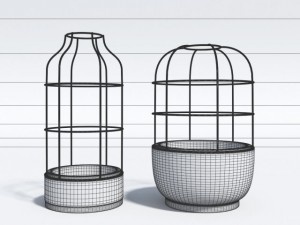 v4 concete vases 3D 모델