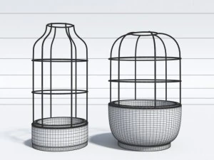 v4 concete vases 3D Model